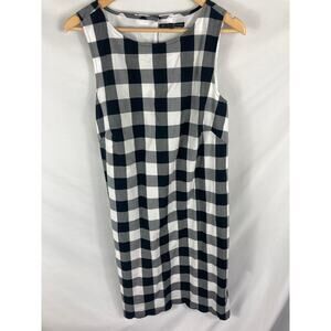 Adrianna Papell Sleeveless Gingham Scallop Back Dress Size 12